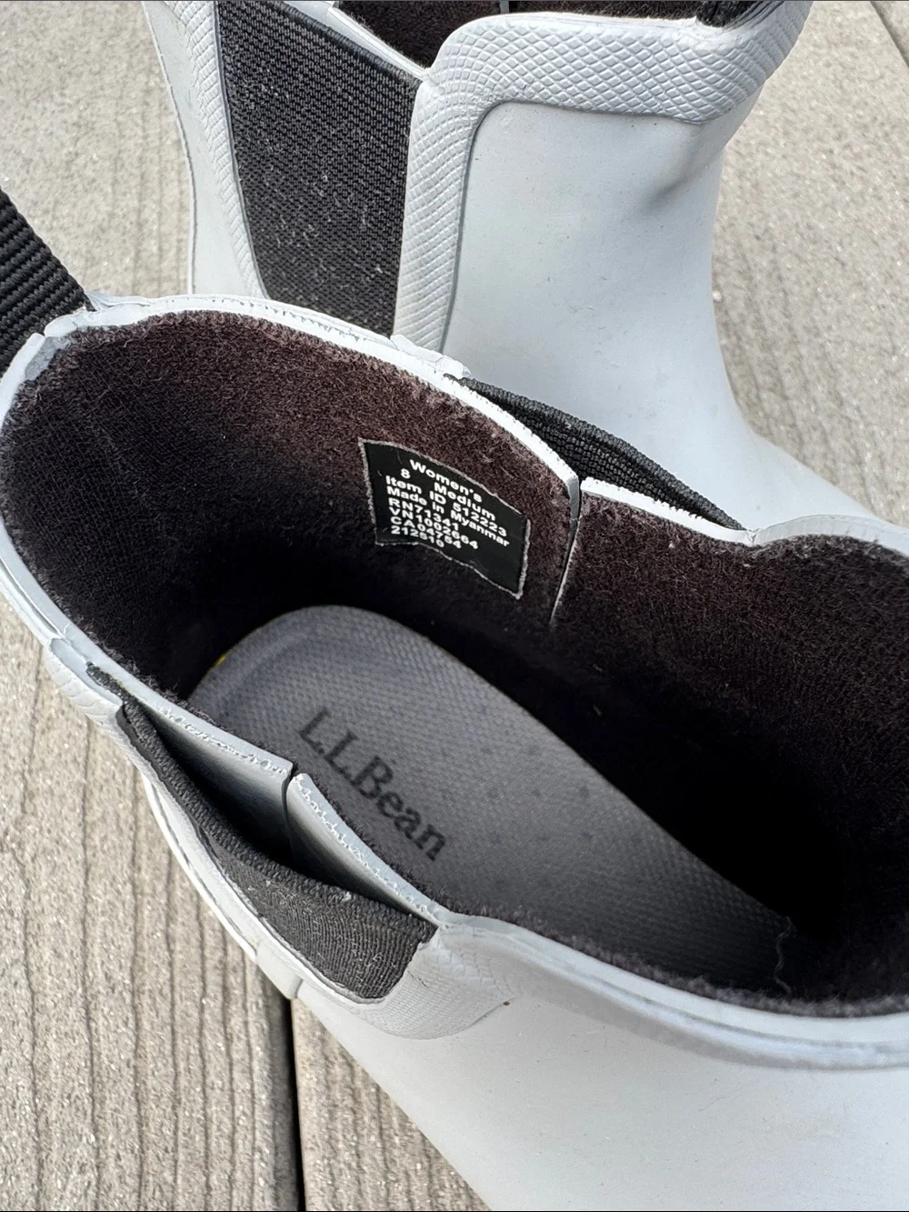 L.L. Bean Wellie Women’s Boots - Light Gray